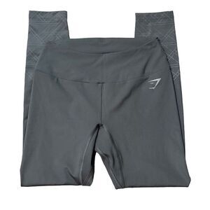 Gymshark Womens Size M  Gray Leggings Workout Athletic Zipper